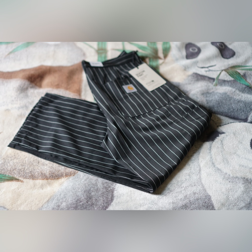 Carhartt WIP Black & Wax Pinstripe Pants